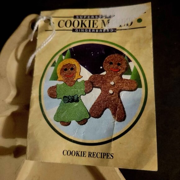 Superstone Gingerbread Cookie Mold Made Of Natural Stoneware By Sassafras Enterp - Picture 3 of 8